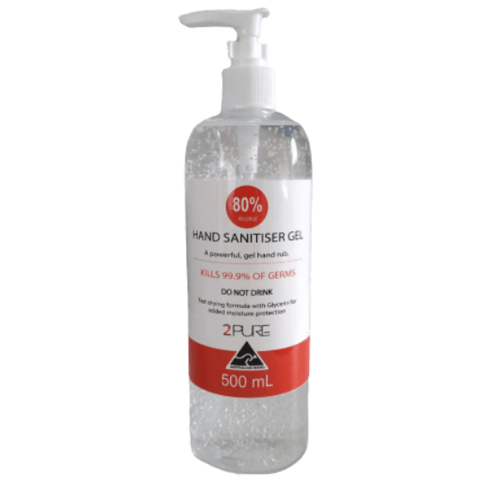 2PURE HAND SANITISER GEL 80% ALCOHOL